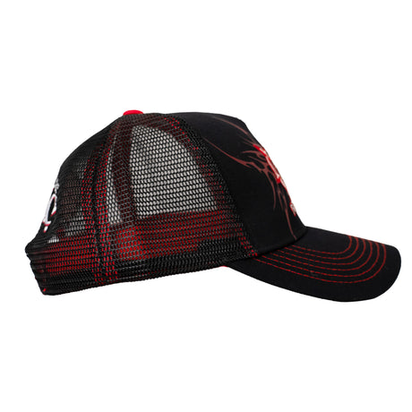 BETTY BOOP TRIBAL TRUCKER HAT (BLACK/RED)