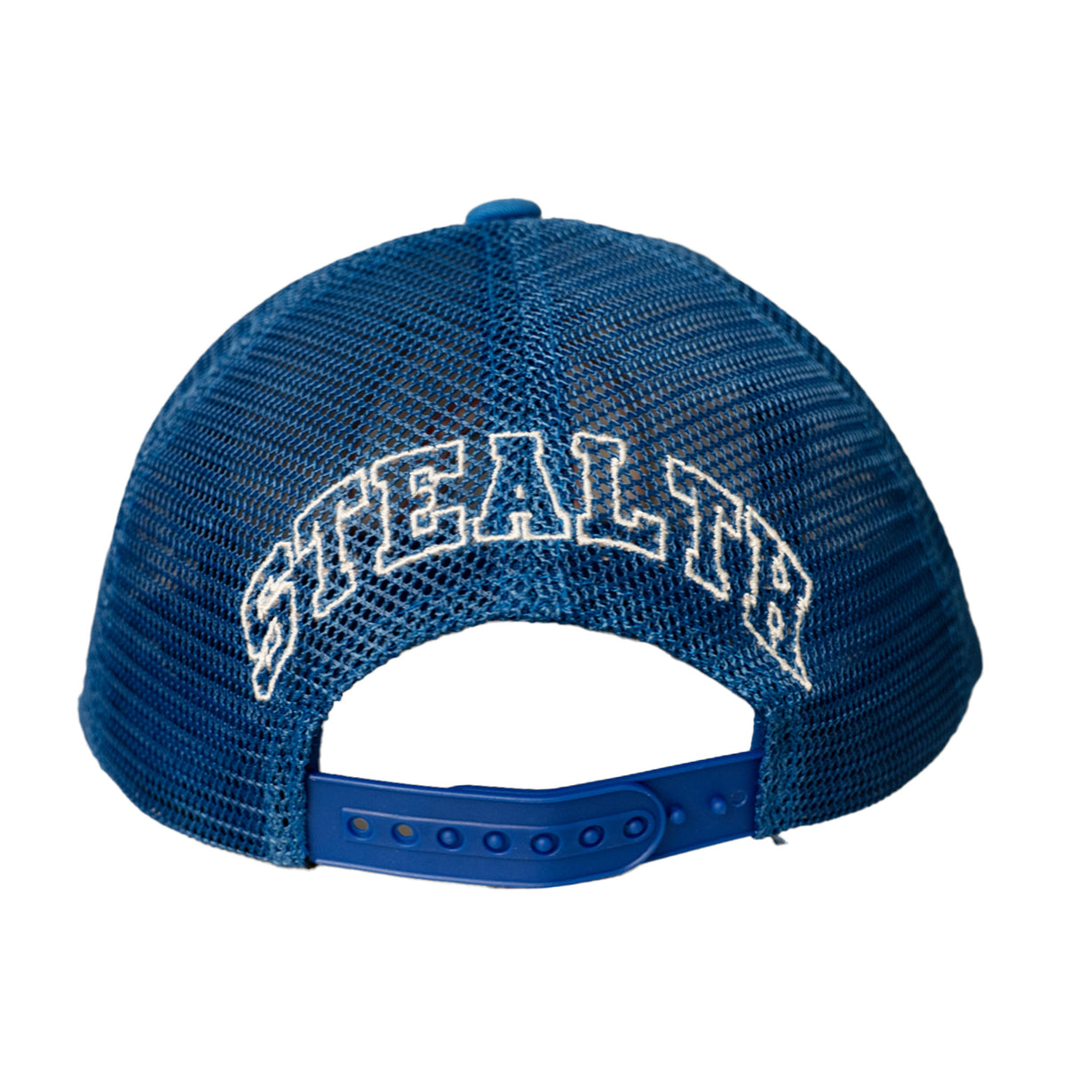 SHARK MOUTH CAMO TRUCKER HAT (BLUE)