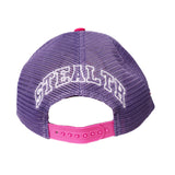 SHARK MOUTH CAMO TRUCKER HAT (PURPLE)