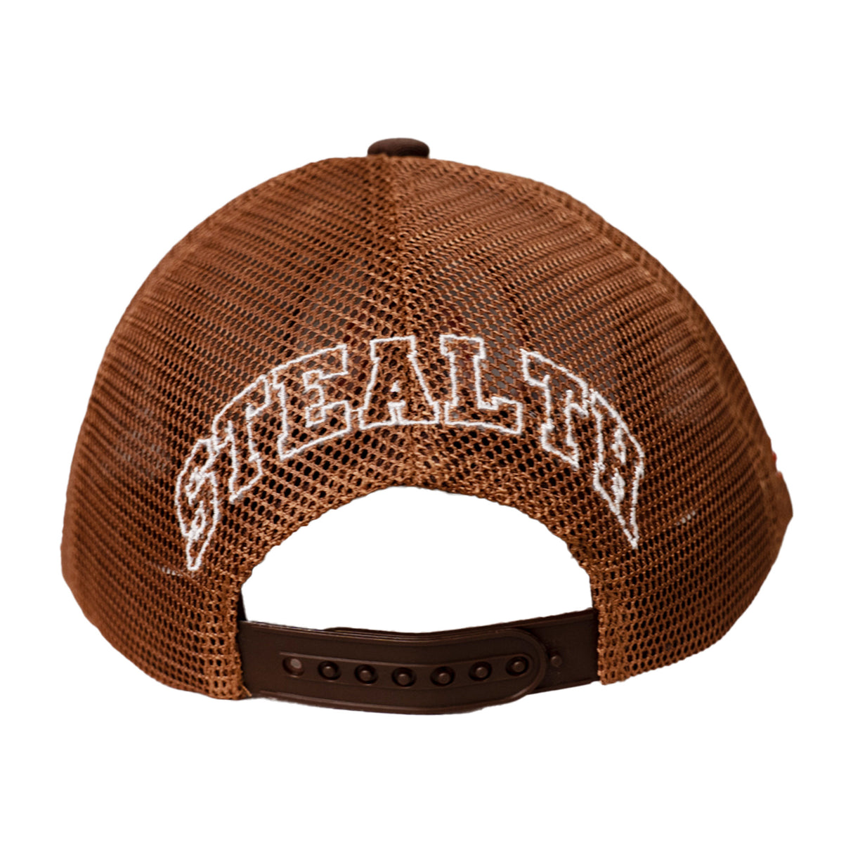 SHARK MOUTH CHECK BOARD TRUCKER HAT (BROWN)