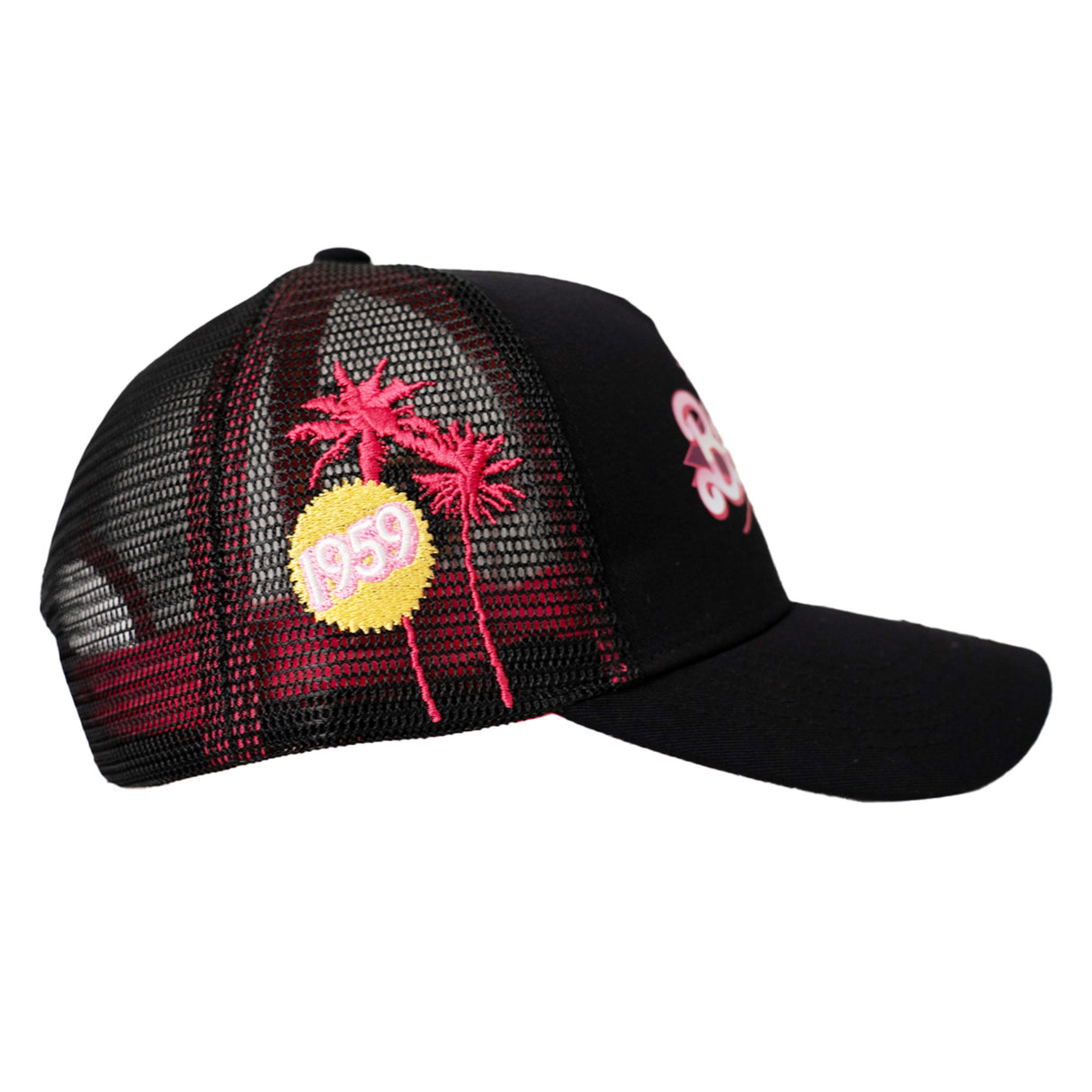 RETRO BARBIE  TRUCKER HAT (BLACK)