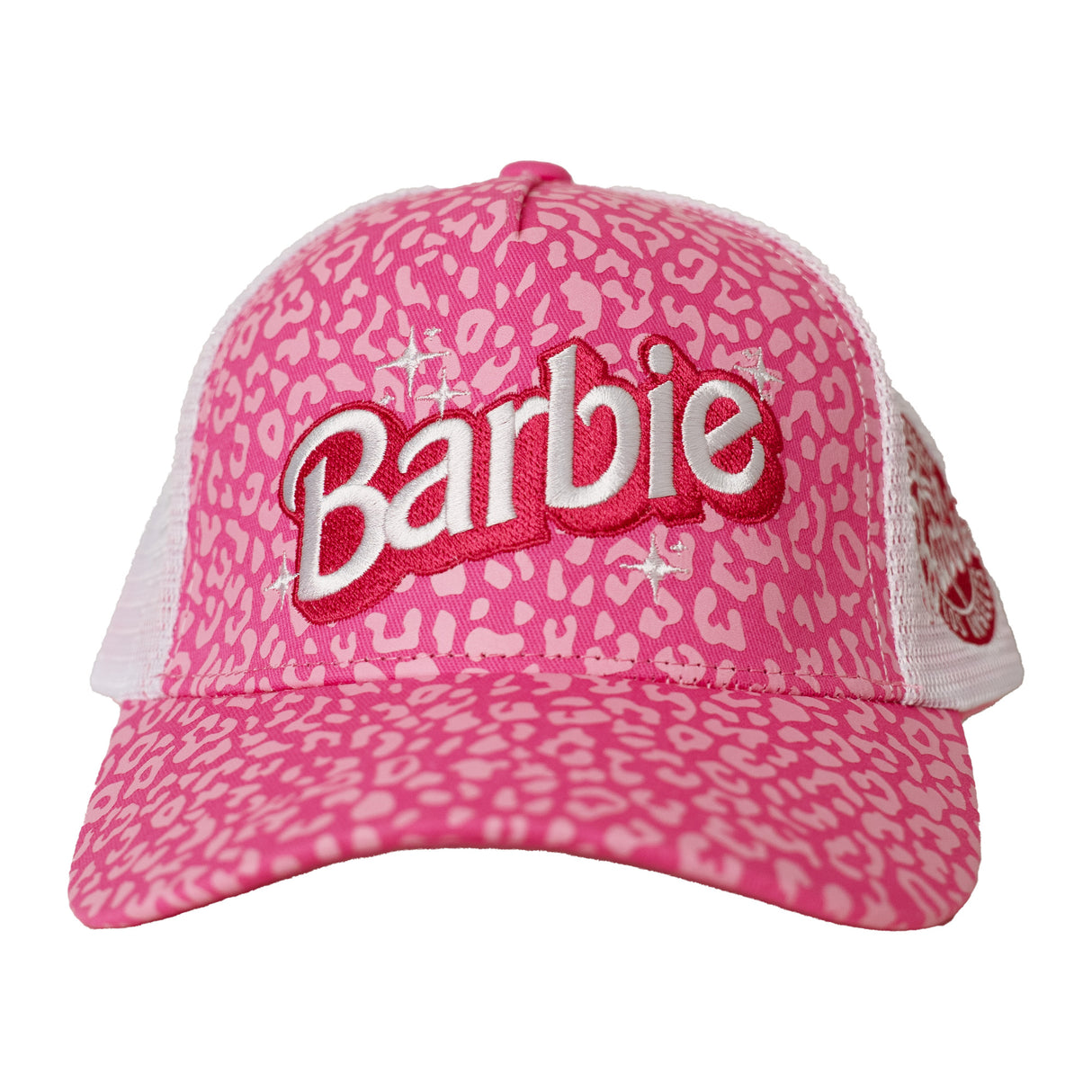 BARBIE CHEETAH PRINT TRUCKER HAT (PINK)