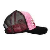 BARBIE CHEETAH PRINT TRUCKER HAT (PINK/BLACK)