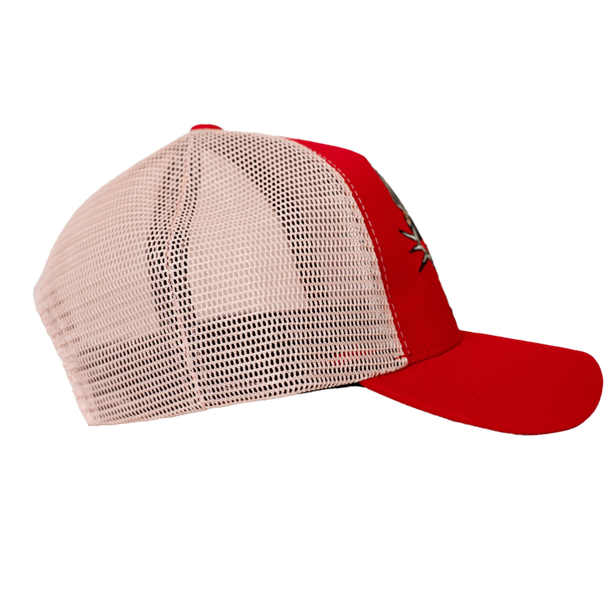 BLACK PANTHER TATTOO STYLE TRUCKER HAT (RED/CREAM)