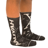 AALIYAH BANDANA SOCKS (BLACK)