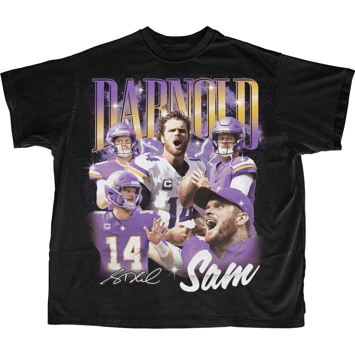 SAM DARNOLD COLLAGE T-SHIRT (BLACK)