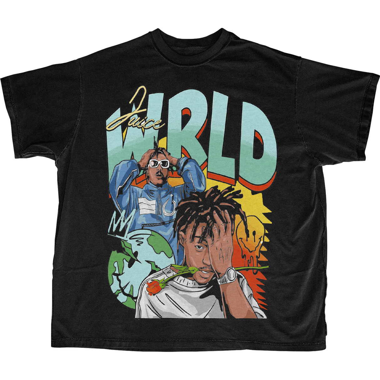 JUICE WORLD COLLAGE T-SHIRT (BLACK)