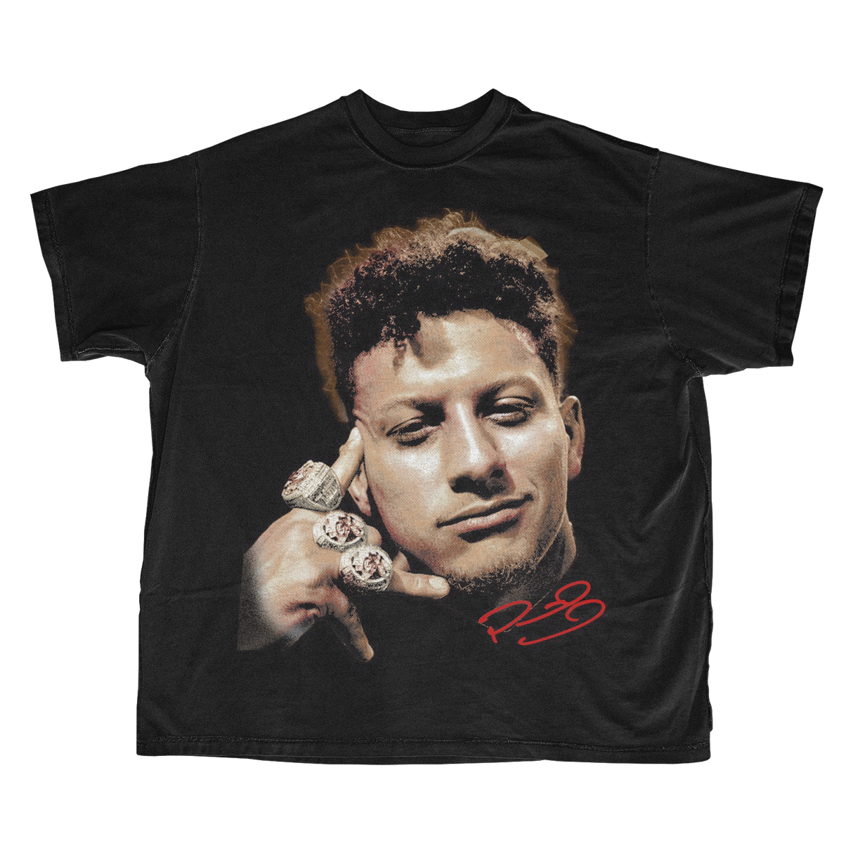 PATRICK MAHOMES BIG HEAD T-SHIRT (BLACK)