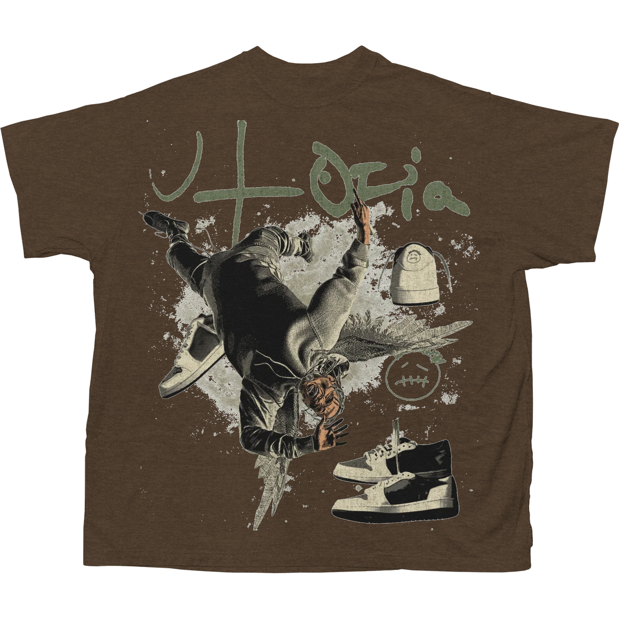 TRAVIS UTOPIA FALL T-SHIRT (BROWN)