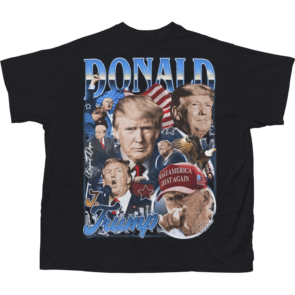 TRUMP COLLAGE T-SHIRT (BLACK)