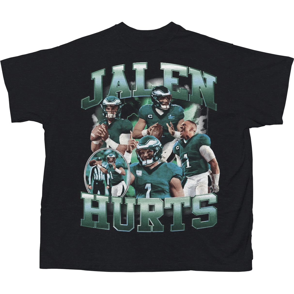 JALEN HURTS BOOTLEG T-SHIRT (BLACK)