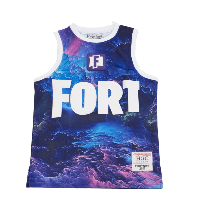 YOUTH FORTNITE BASKETBALL JERSEY (PURPLE)