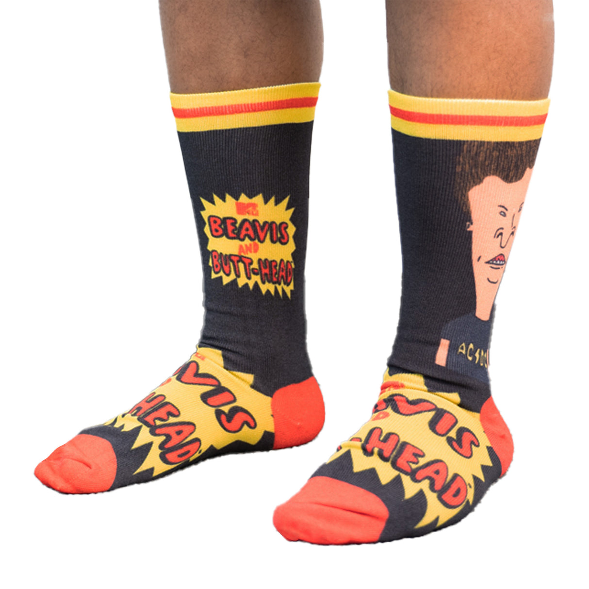 BLACK BEAVIS AND BUTTHEAD SOCKS