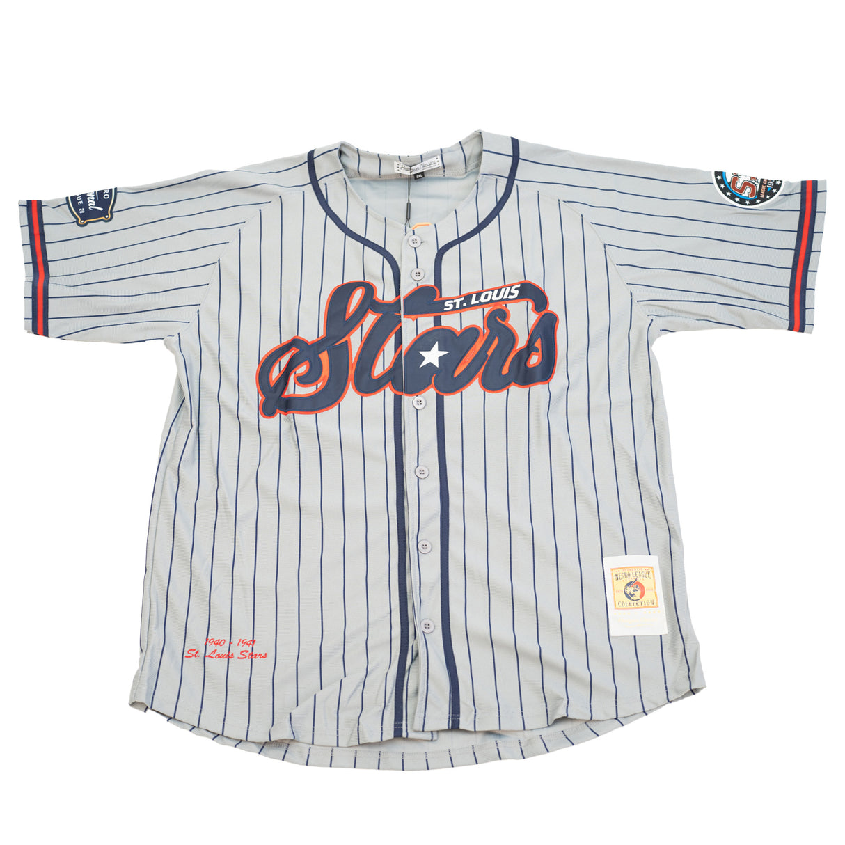 ST. LOUIS STARS NEGRO LEAGUE BASEBALL JERSEY (GRAY)