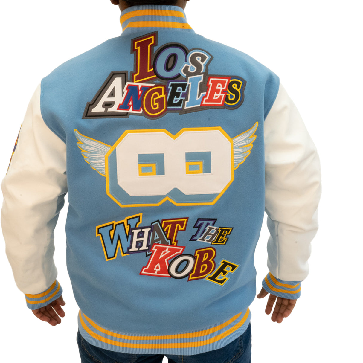 KOBE BRYANT WHAT THE VARSITY JACKET (LIGHT BLUE)