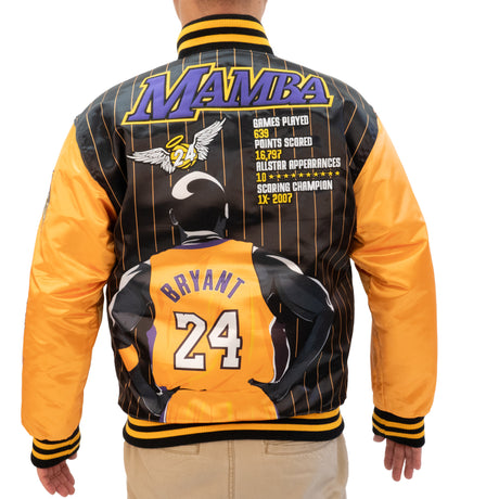 YOUTH KOBE STRIPE SATIN JACKET