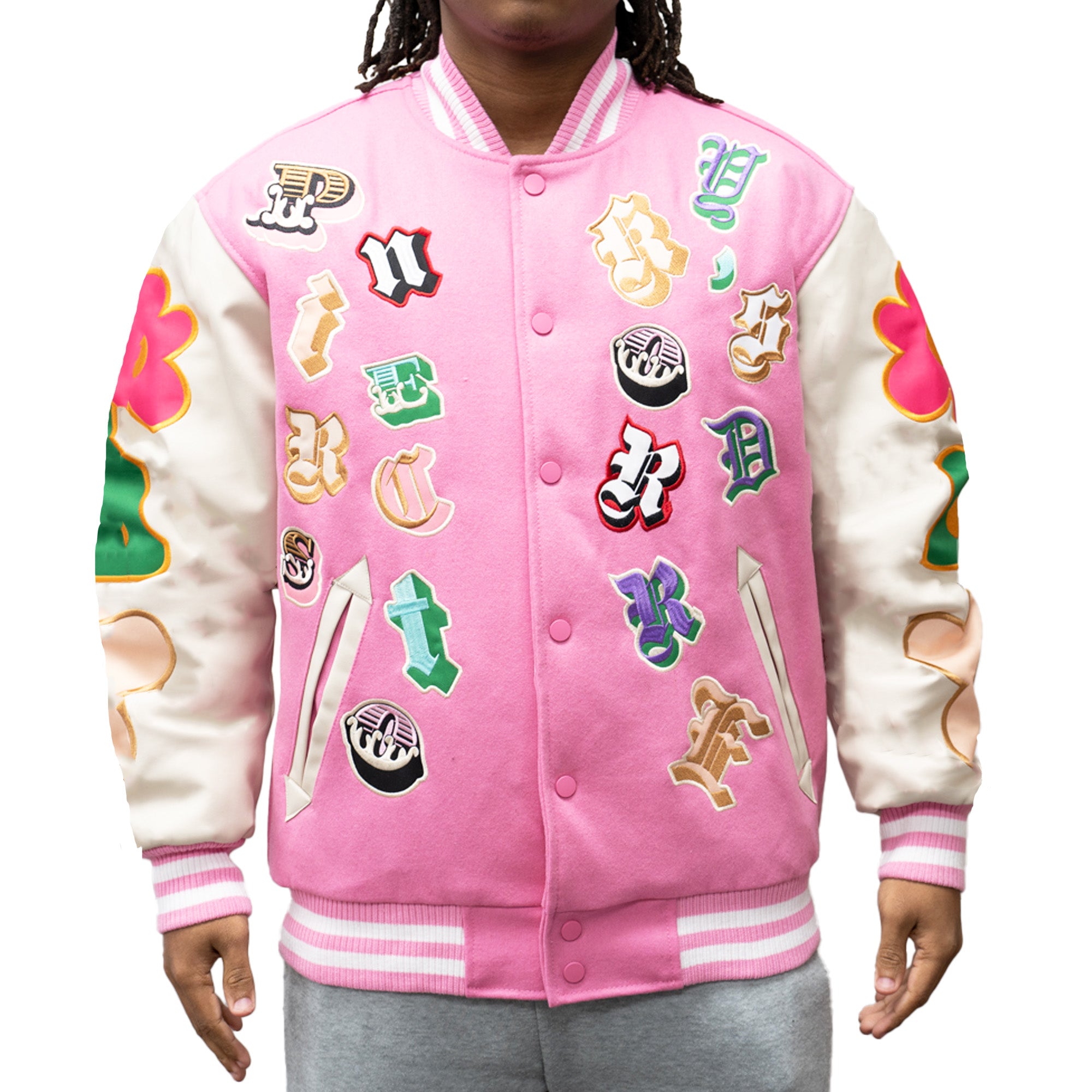 PINKYS RECORD STORE FRIDGE MAGNET VARSITY JACKET (PINK) – Allstarelite.com