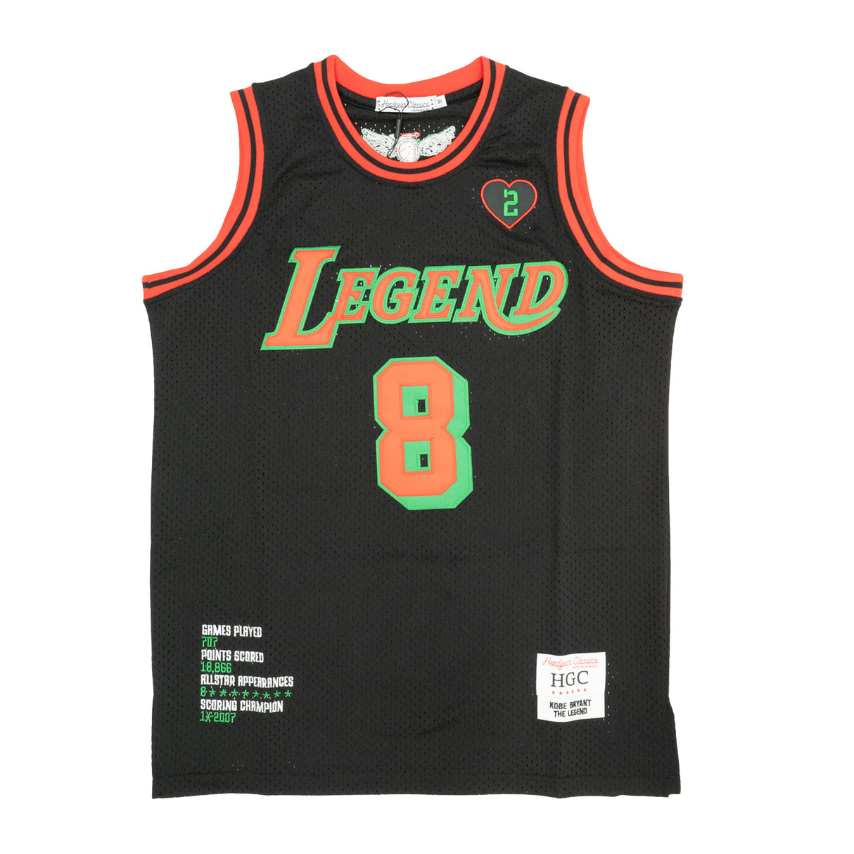 LEGEND MAMBA YOUTH GRINCH BASKETBALL JERSEY (BLACK/RED/GREEN)