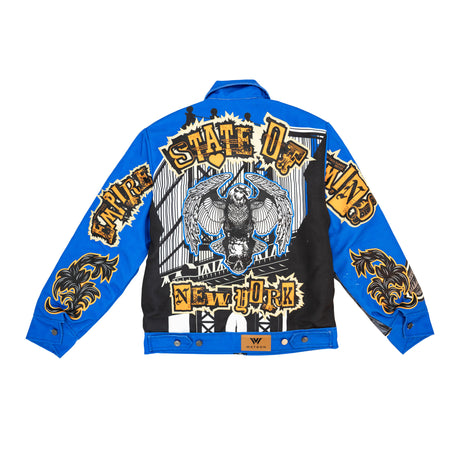 WATSON EMPIRE STATE OF MIND LEATHER JACKET (BLUE)