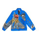 WATSON EMPIRE STATE OF MIND LEATHER JACKET (BLUE)
