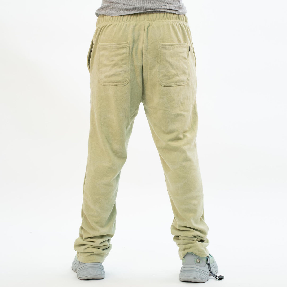 STACKED FLEECE PANTS (SAGE)