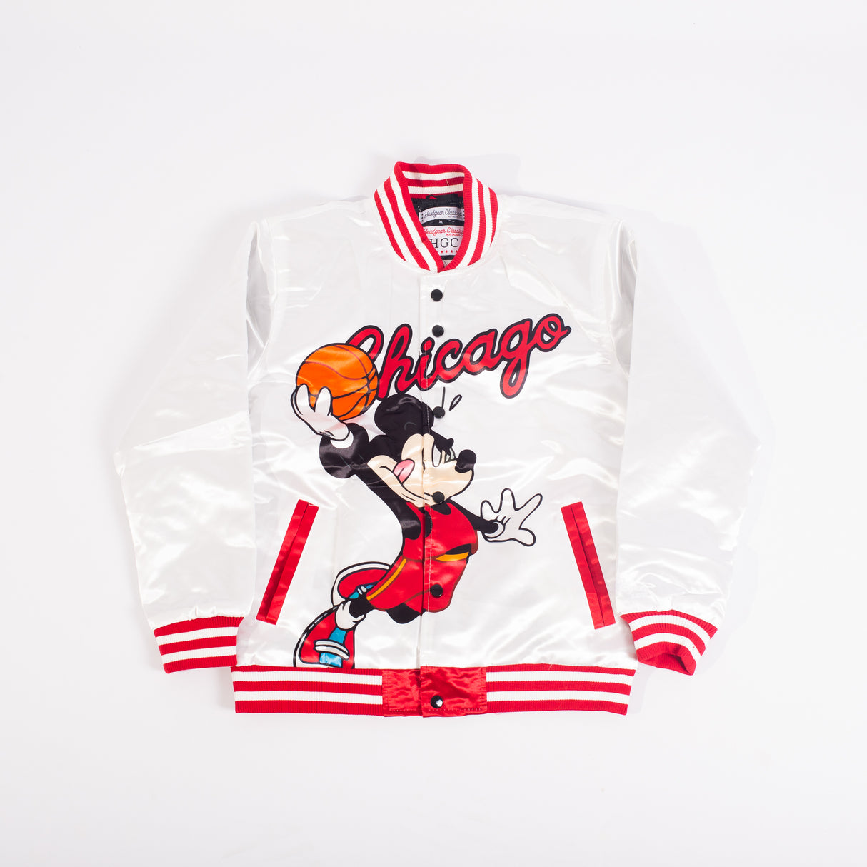 YOUTH MICKEY MOUSE SATIN JACKET WHITE