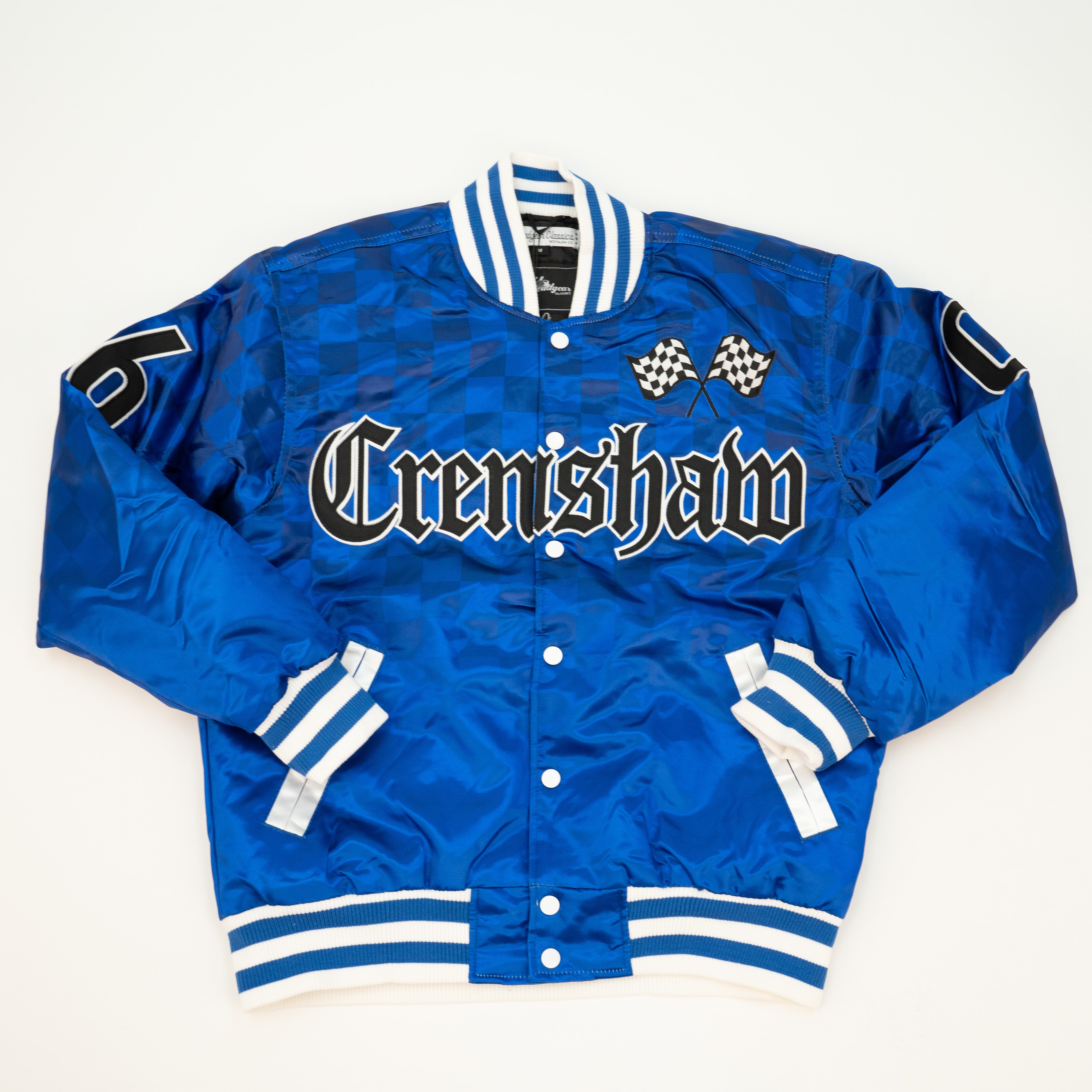 NIPSEY HUSSLE BOOGIE SATIN JACKET (BLUE) – Allstarelite.com