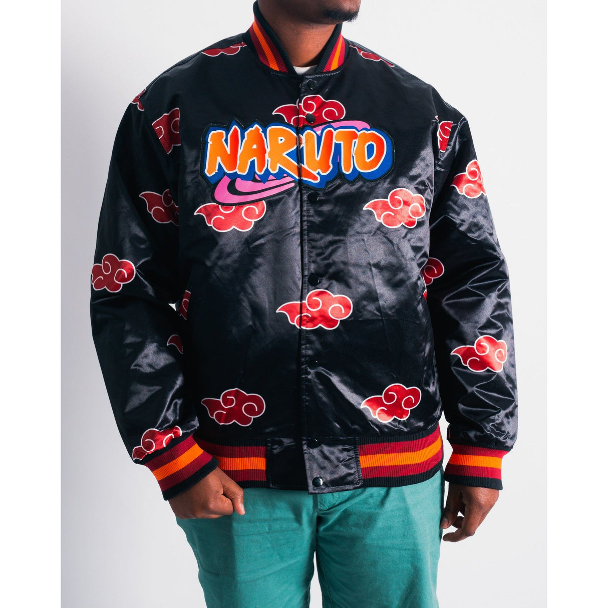 NARUTO SATIN JACKET BLACK