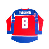 Alex Ovechkin Team Russia HOCKEY JERSEY In Red/Blue