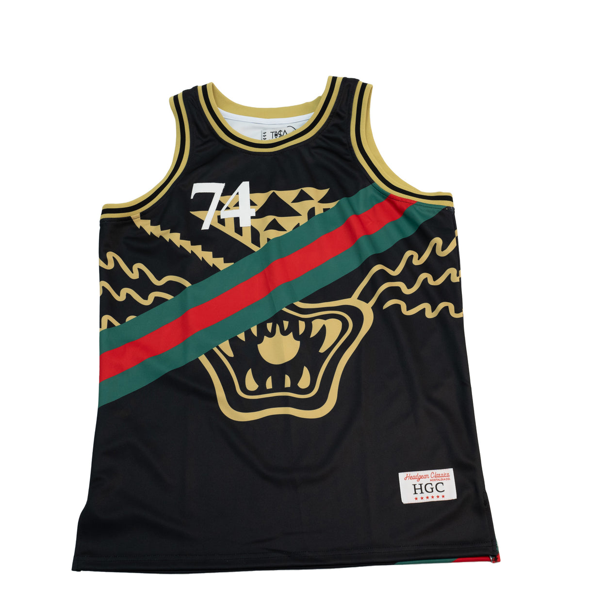 TISA STRIPED BASKETBALL JERSEY BLACK