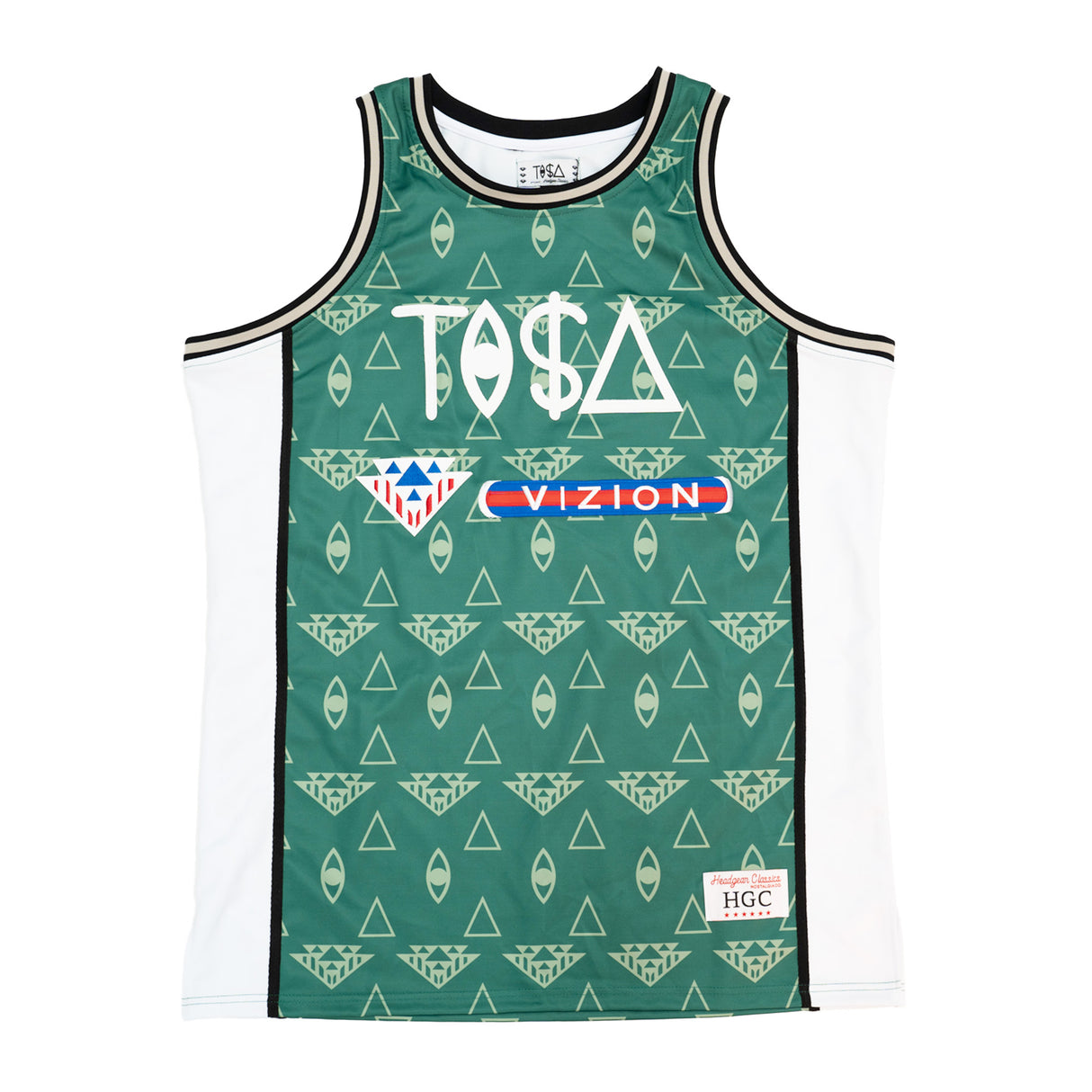 TISA MONOGRAM BASKETBALL JERSEY GREEN