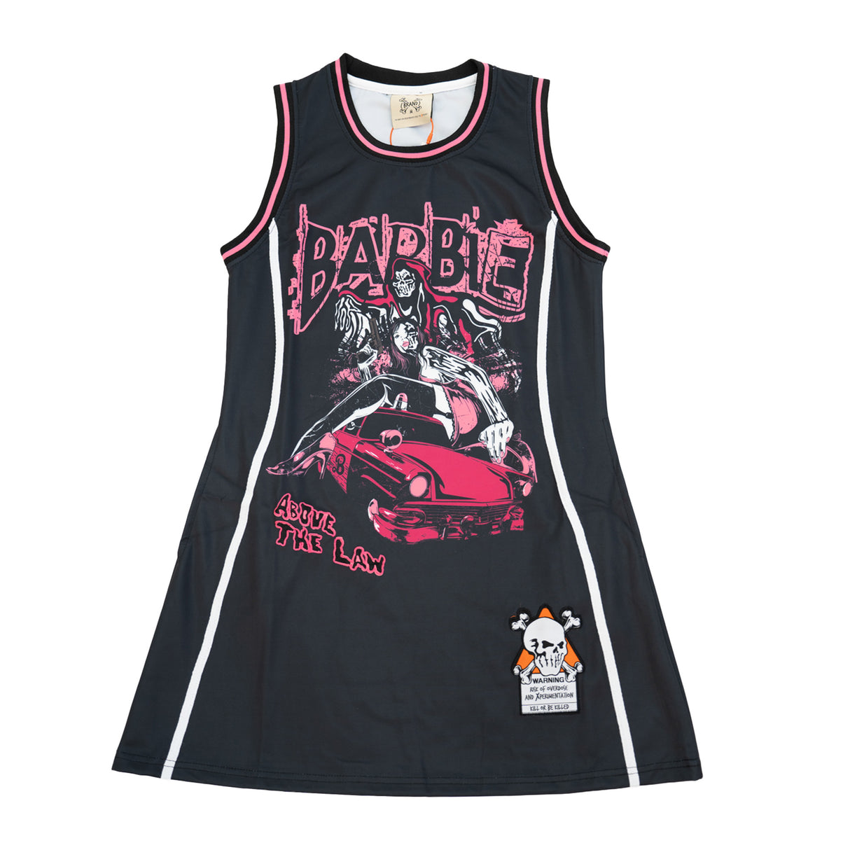 BRAND X BARBIE ABOVE THE LAW JERSEY DRESS (BLACK)