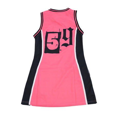 BRAND X BARBIE ABOVE THE LAW JERSEY DRESS (PINK)