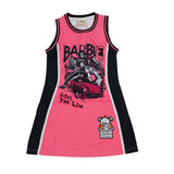 BRAND X BARBIE ABOVE THE LAW JERSEY DRESS (PINK)