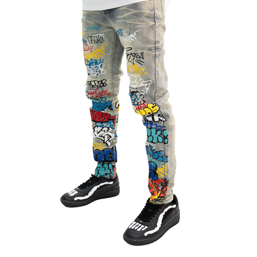 WATSON SKINNY DENIM GRAFFITI 024