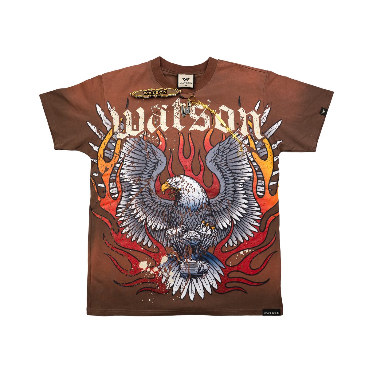 WATSON MOTOR CYCLES T-SHIRT (BROWN)