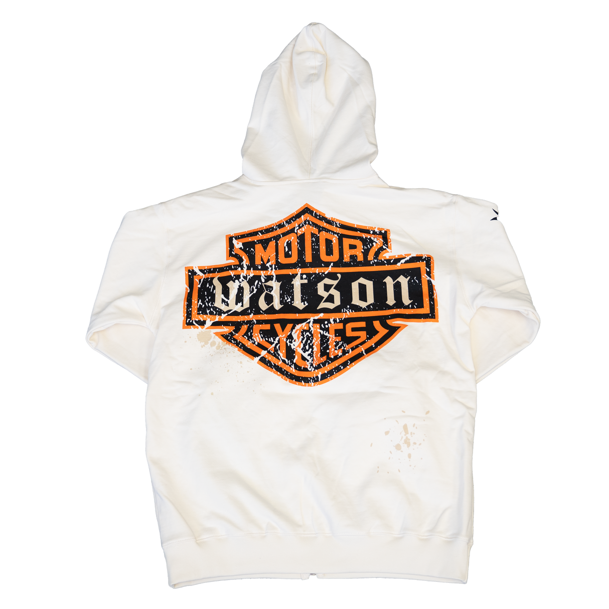 WATSON MOTOR CYCLES FULL ZIP HOODIE (CREAM)