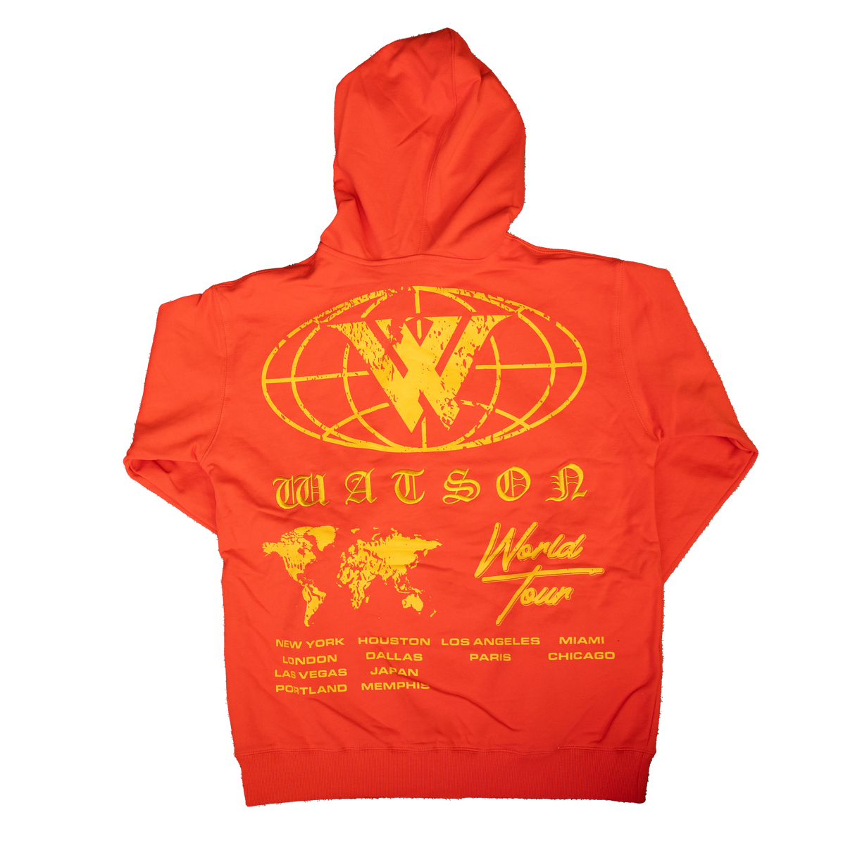 WATSON WORLD TOUR FULL ZIP HOODIE (RED)