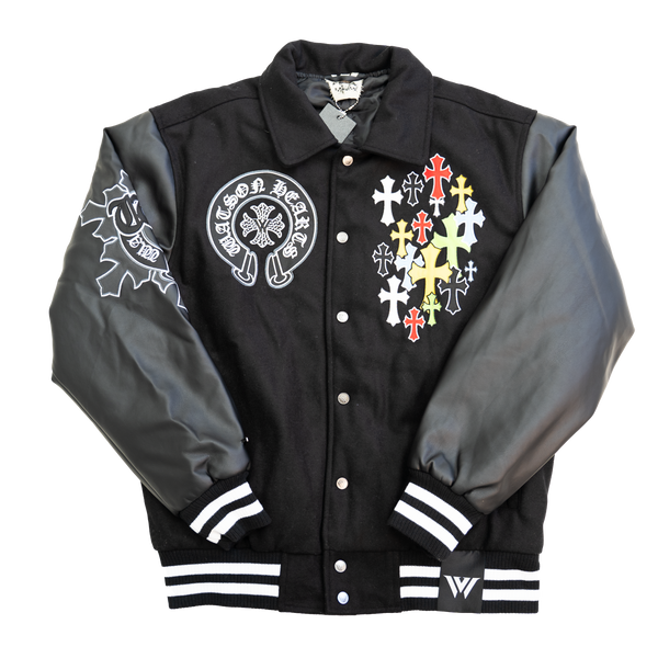 WATSON HEARTS AIN'T NO LOVE VARSITY JACKET (BLACK) – Allstarelite.com