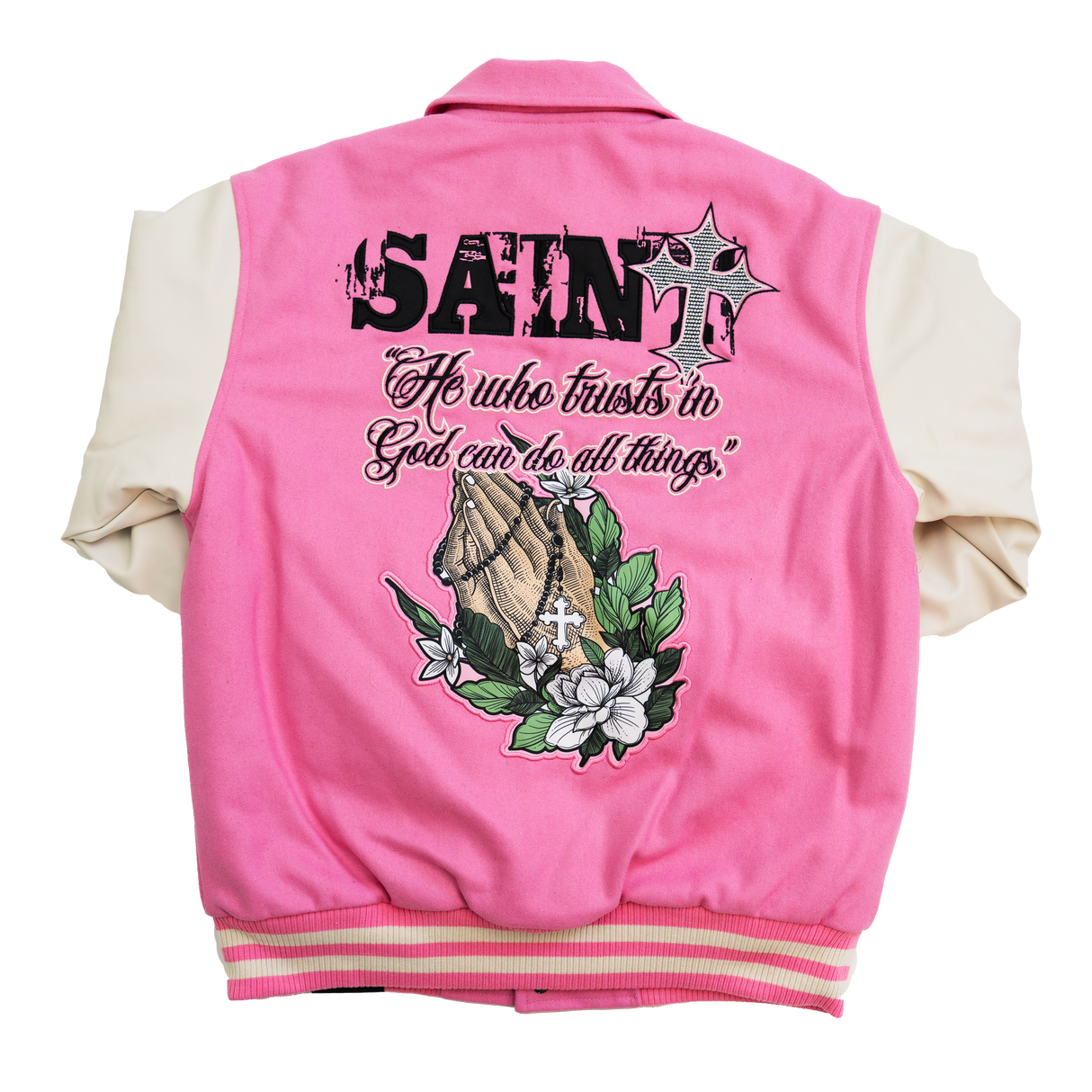 WATSON SAINT VARSITY JACKET (PINK)