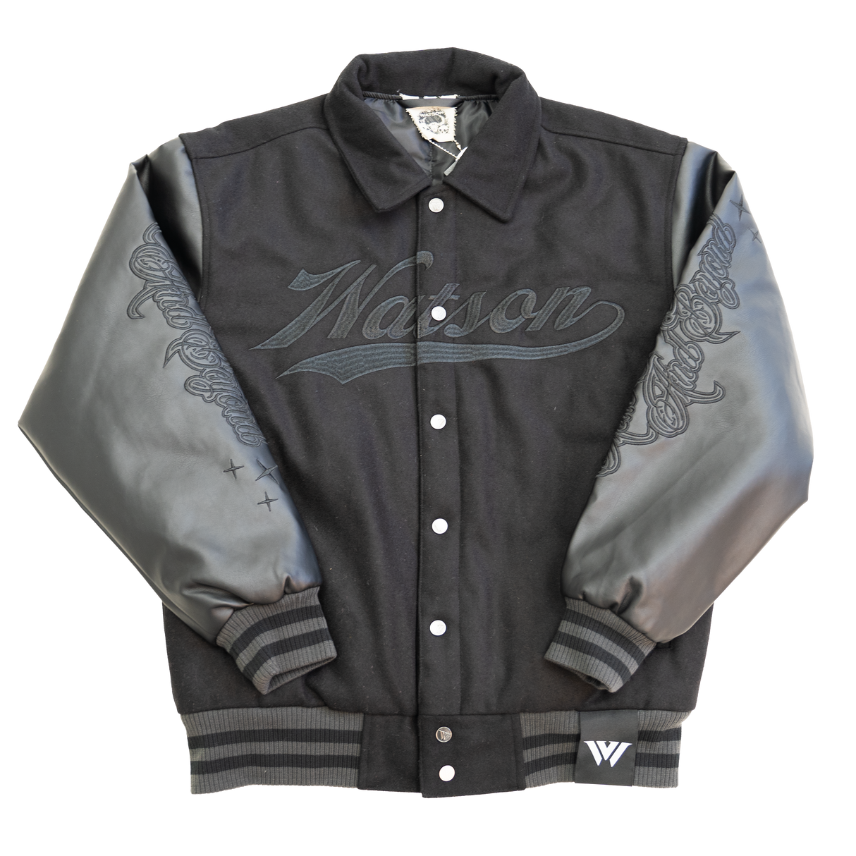 WATSON LARGER THAN LIFE CRYSTAL VARSITY JACKET (BLACK)