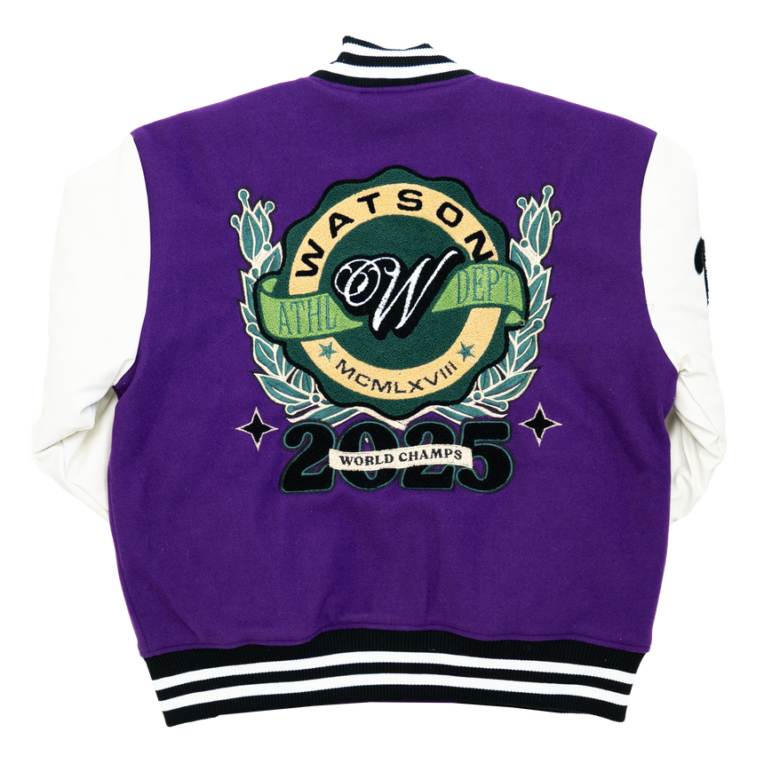 WATSON ATHLETIC DEPARTMENT VARSITY JACKET (PURPLE)