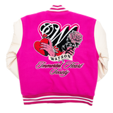 WATSON IMMORTAL HEART SOCIETY VARSITY JACKET (PINK)