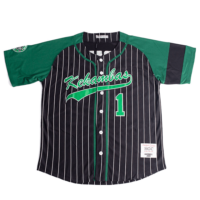 BLACK G-BABY PINSTRIPE YOUTH BASEBALL JERSEY - Allstarelite.com