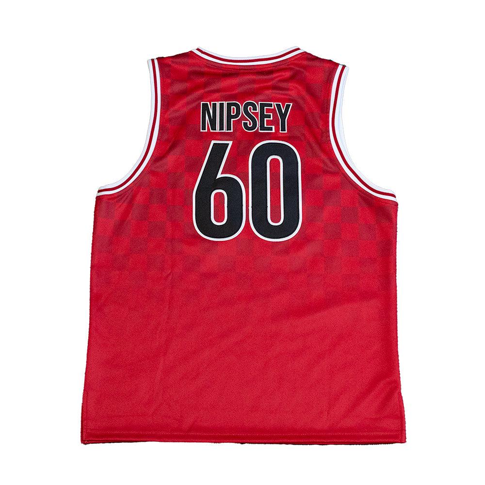 BOOGIE NIPSEY HUSSLE RED BASKETBALL JERSEY - Allstarelite.com