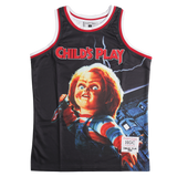 CHILDS PLAY CHUCKY BASKETBALL JERSEY BLACK - Allstarelite.com