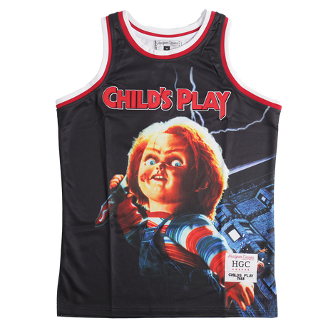 CHILDS PLAY CHUCKY BASKETBALL JERSEY BLACK - Allstarelite.com