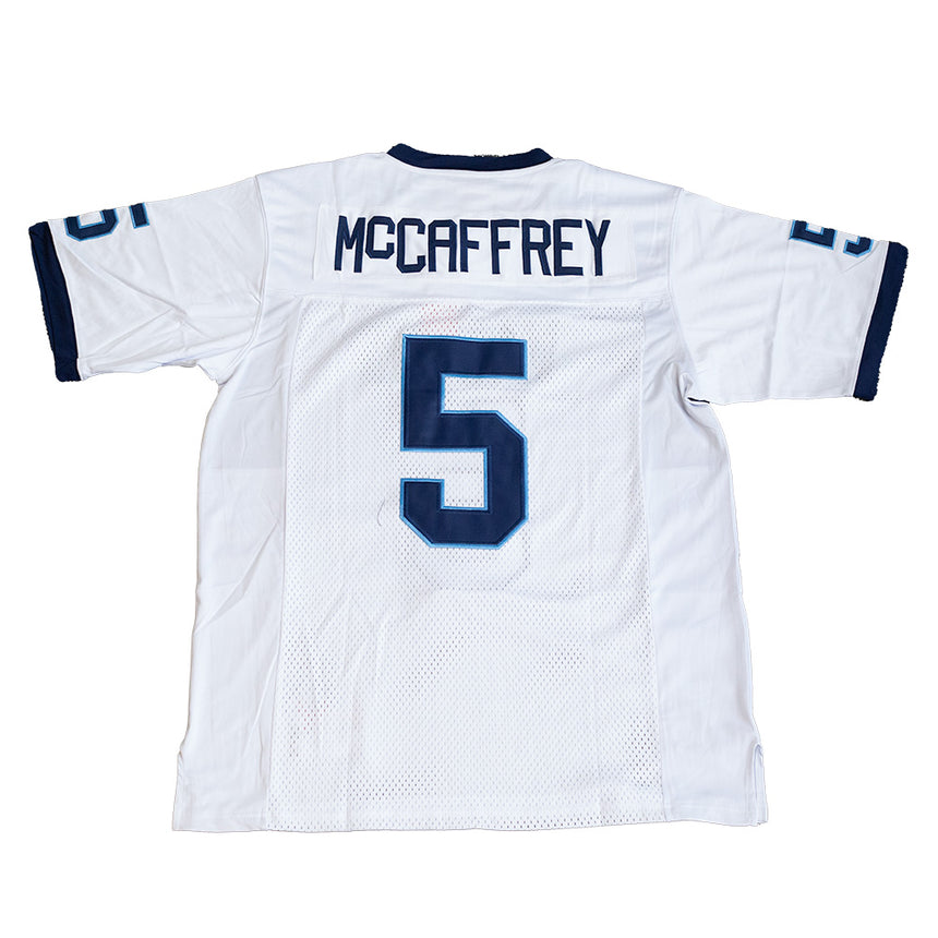 CHRISTIAN MCCAFFREY YOUTH WHITE HIGH SCHOOL FOOTBALL JERSEY - Allstarelite.com