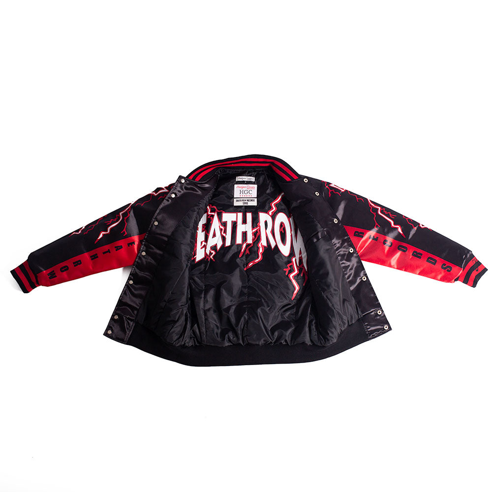 DEATH ROW LIGHTNING YOUTH SATIN JACKET BLACK/RED – Allstarelite.com