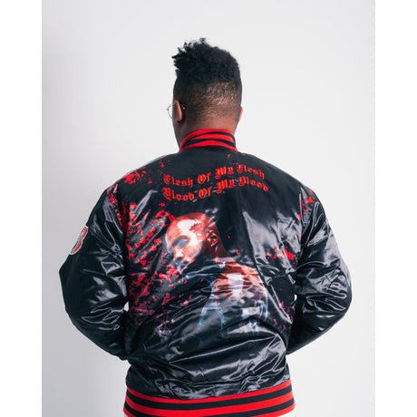 DMX FLESH OF MY FLESH BLACK SATIN JACKET - Allstarelite.com